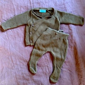 Quincy Mae Organic Knit Two Piece Footed Set